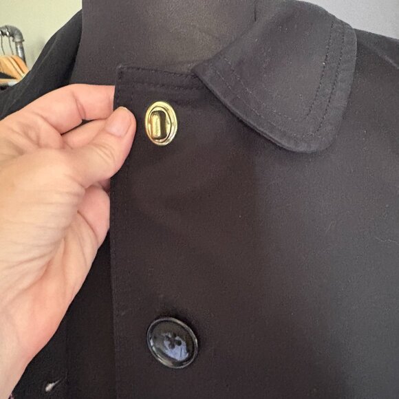 Vintage Coach Turn Lock Button Trench Coat in Black - Picture 2 of 9